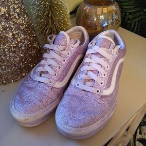 Vans glitter lavender old skool rare women's 7.5